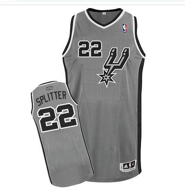 San Antonio Spurs #22 Tiago Splitter Grey Alternate NBA Jersey