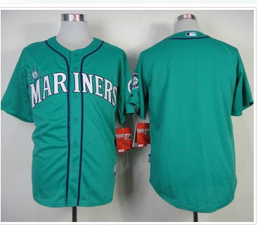 Seattle Mariners Blank Green Cool Base Stitched Baseball Jersey