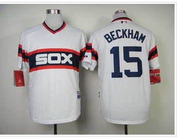 Chicago White Sox #15 Gordon Beckham White Home Cool Base Baseball Jersey