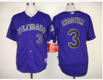 Colorado Rockies #3 Michael Cuddyer Purple Cool Base Baseball Jersey