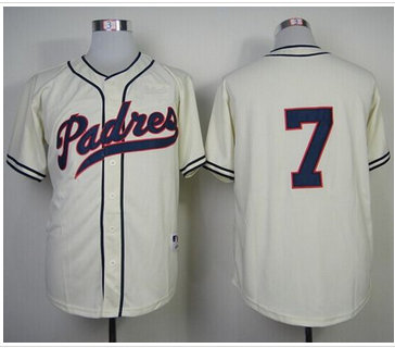 San Diego Padres #7 Chase Headley Cream 1948 Turn Back The Clock Stitched Baseball Jersey San Diego Padres #7 Chase Headley Cream 1948 Turn Back The Clock Stitched Baseball Jersey