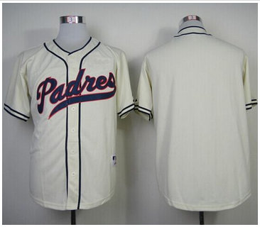 San Diego Padres Blank Cream 1948 Turn Back The Clock Stitched Baseball Jersey San Diego Padres Blank Cream 1948 Turn Back The Clock Stitched Baseball Jersey