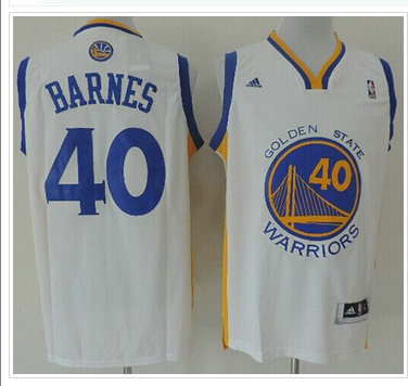 Golden State Warriors Revolution 30 #40 Harrison Barnes White Stitched NBA Jersey