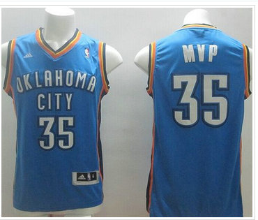 Oklahoma City Thunder #35 Kevin Durant Blue MVP Stitched NBA Jersey