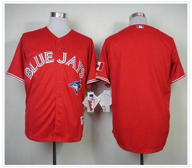 Toronto Blue Jays Blank Red Canada Day Stitched Baseball Jersey