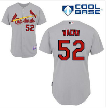 St.Louis Cardinals #52 Michael Wacha Grey Cool Base Stitched Baseball Jersey
