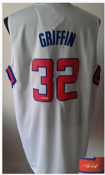 Los Angeles Clippers Revolution 30 Autographed #32 Blake Griffin White Stitched NBA Jersey