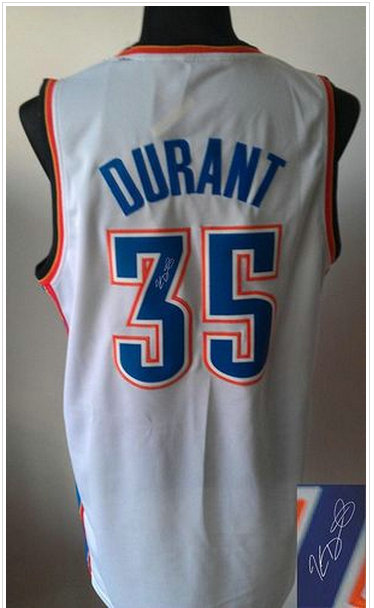 Oklahoma City Thunder Revolution 30 Autographed #35 Kevin Durant White Stitched NBA Jersey Oklahoma City Thunder Revolution 30 Autographed #35 Kevin Durant White Stitched NBA Jersey