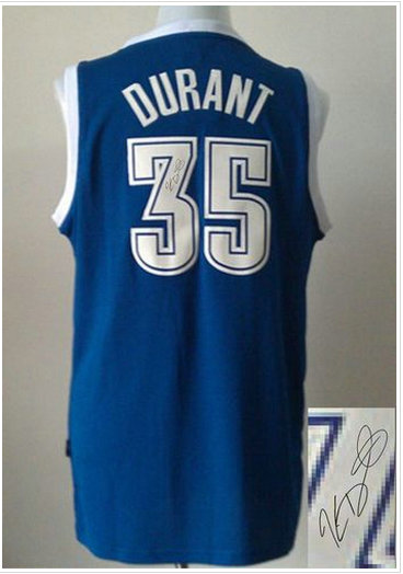 Oklahoma City Thunder Revolution 30 Autographed #35 Kevin Durant Blue Alternate Stitched NBA Jersey Oklahoma City Thunder Revolution 30 Autographed #35 Kevin Durant Blue Alternate Stitched NBA Jersey
