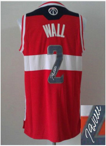 Washington Wizards Revolution 30 Autographed #2 John Wall Red Stitched NBA Jersey