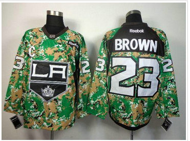 Los Angeles Kings #23 Dustin Brown Camo Veterans Day Practice NHL Jersey Los Angeles Kings #23 Dustin Brown Camo Veterans Day Practice NHL Jersey