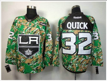 Los Angeles Kings #32 Jonathan Quick Camo Veterans Day Practice NHL Jersey