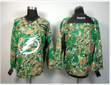 Tampa Bay Lightning Blank Camo Veterans Day Practice NHL Jersey Tampa Bay Lightning Blank Camo Veterans Day Practice NHL Jersey