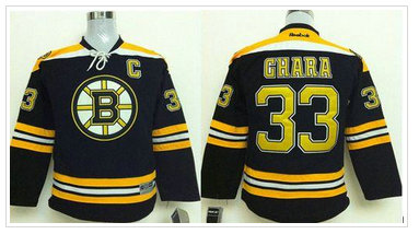Youth NHL Boston Bruins #33 Zdeno Chara Black Jersey