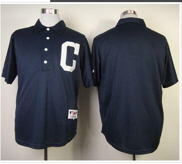 Cleveland Indians Blank Navy Blue 1902 Turn Back The Clock Stitched Baseball Jersey