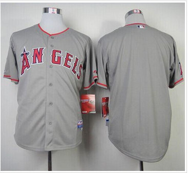 Los Angeles Angels Blank Grey Cool Base Stitched Baseball Jersey
