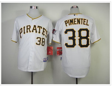 Pittsburgh Pirates #38 Stolmy Pimentel White Cool Base Stitched Baseball Jersey