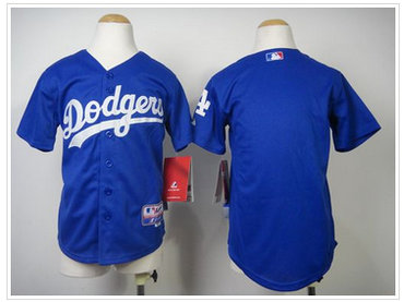 Youth MLB Los Angeles Dodgers Blank Blue Cool Base Stitched Jersey