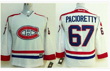 Youth NHL Montreal Canadiens #67 Max Pacioretty White Stitched Jersey