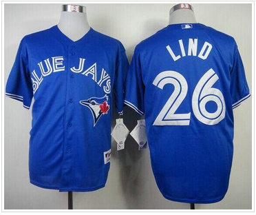 Toronto Blue Jays #26 Adam Lind Blue Alternate Stitched Baseball Jersey