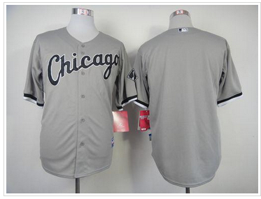 Chicago White Sox Blank Grey Cool Base Stitched Baseball Jersey