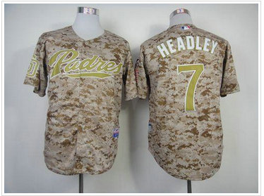 San Diego Padres #7 Chase Headley Camo Alternate 2 Cool Base Stitched Baseball Jersey