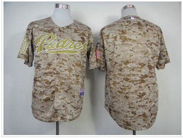 San Diego Padres Blank Camo Alternate 2 Cool Base Stitched Baseball Jersey