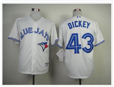 Toronto Blue Jays #43 R.A. Dickey White Home Cool Base 2012 Stitched Baseball Jersey