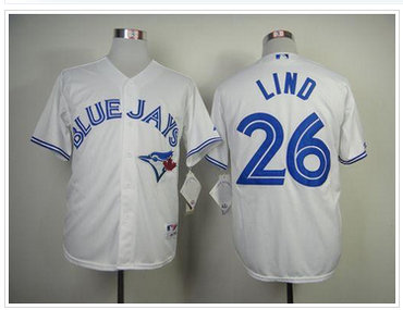 Toronto Blue Jays #26 Adam Lind White Home Cool Base 2012 Stitched Baseball Jersey