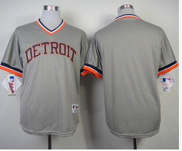 Detroit Tigers Blank Grey 1984 Turn Back The Clock Stitched Baseball Jersey