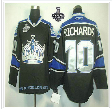 Los Angeles Kings #10 Mike Richards Black Third 2014 Stanley Cup Finals Stitched NHL Jersey Los Angeles Kings #10 Mike Richards Black Third 2014 Stanley Cup Finals Stitched NHL Jersey