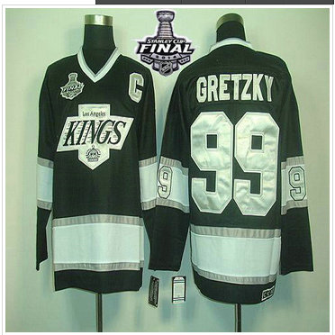 Los Angeles Kings #99 Wayne Gretzky Black CCM Throwback 2014 Stanley Cup Finals Stitched NHL Jersey