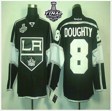 Los Angeles Kings #8 Drew Doughty Black Home 2014 Stanley Cup Finals Stitched NHL Jersey