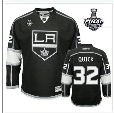 Los Angeles Kings #32 Jonathan Quick Black Home 2014 Stanley Cup Finals Stitched NHL Jersey Los Angeles Kings #32 Jonathan Quick Black Home 2014 Stanley Cup Finals Stitched NHL Jersey