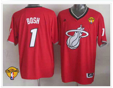 Miami Heat #1 Chris Bosh Red 2013 Christmas Day Swingman Finals Patch Stitched NBA Jersey Miami Heat #1 Chris Bosh Red 2013 Christmas Day Swingman Finals Patch Stitched NBA Jersey