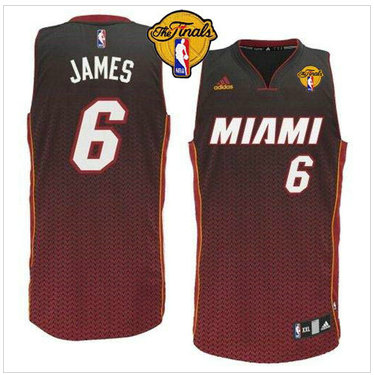 Miami Heat #6 LeBron James Black Resonate Fashion Swingman Finals Patch Stitched NBA Jersey