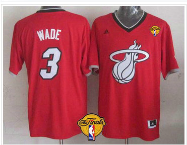 Miami Heat #3 Dwyane Wade Red 2013 Christmas Day Swingman Finals Patch Stitched NBA Jersey