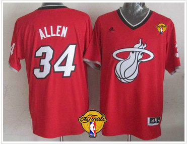 Miami Heat #34 Ray Allen Red 2013 Christmas Day Swingman Finals Patch Stitched NBA Jersey Miami Heat #34 Ray Allen Red 2013 Christmas Day Swingman Finals Patch Stitched NBA Jersey