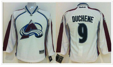 Youth NHL Colorado Avalanche #9 Matt Duchene White Stitched Jersey