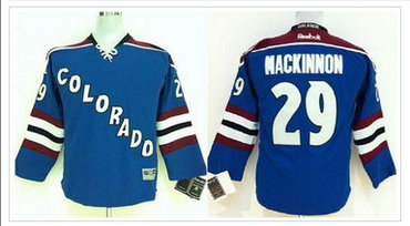 Youth NHL Colorado Avalanche #29 Nathan MacKinnon Blue Stitched Jersey