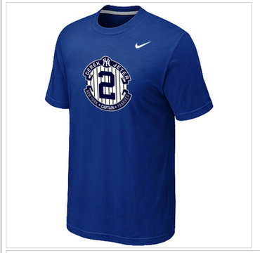 New Derek Jeter New York Yankees Official Final Season Commemorative Logo T-Shirt Blue