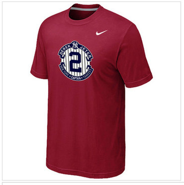 New Derek Jeter New York Yankees Official Final Season Commemorative Logo T-Shirt Red