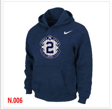 New Derek Jeter New York Yankees Official Final Season Commemorative Logo Pullover Hoodie D.Blue