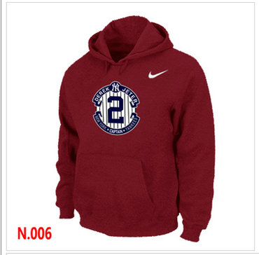New Derek Jeter New York Yankees Official Final Season Commemorative Logo Pullover Hoodie Red