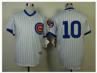 Chicago Cubs #10 Ron Santo White 1988 Turn Back The Clock Stitched Baseball Jersey