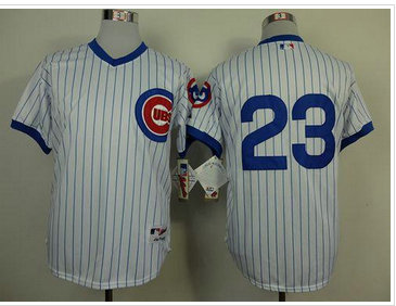 Chicago Cubs #23 Ryne Sandberg White 1988 Turn Back The Clock Baseball Jersey
