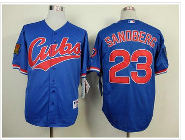 Chicago Cubs #23 Ryne Sandberg Blue 1994 Turn Back The Clock Stitched Baseball Jersey