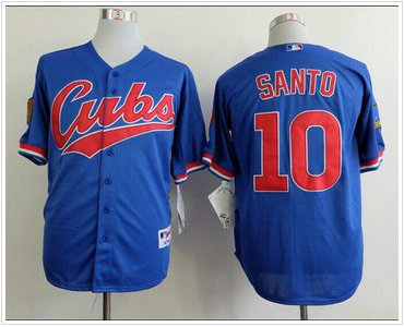 Chicago Cubs #10 Ron Santo Blue 1994 Turn Back The Clock Stitched Baseball Jersey