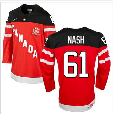 Team Canada Olympic #61 Rick Nash Red 100th Anniversary Stitched NHL Jersey Team Canada Olympic #61 Rick Nash Red 100th Anniversary Stitched NHL Jersey