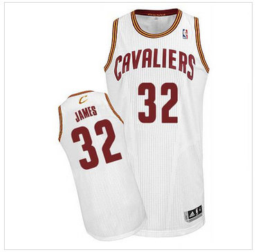Cleveland Cavaliers Revolution 30 #32 LeBron James White Stitched NBA Jersey